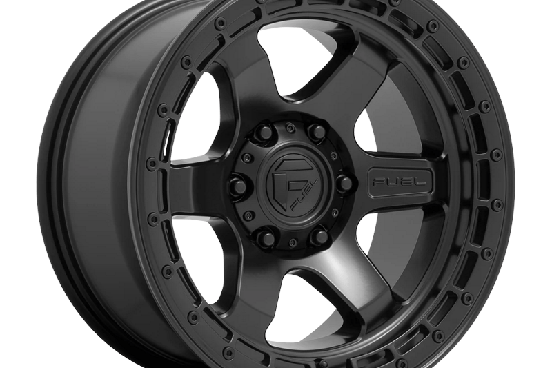 Alloy wheel D750 Block Matte Black W/ Black Ring Fuel 9.0x17 ET-12 106,1 6x139,7