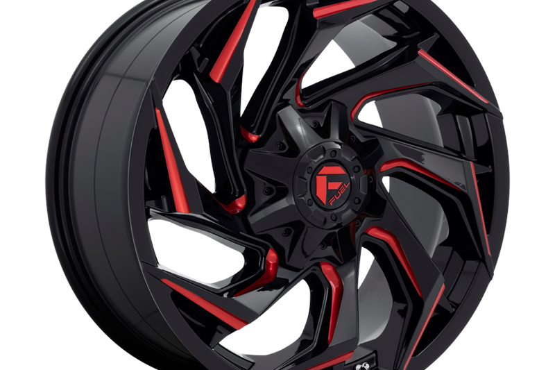 Llanta de aleacin D755 Reaction Gloss Black Milled W/ RED Tint Fuel 9.0x20 ET1 78,1 5x114.3;5x127