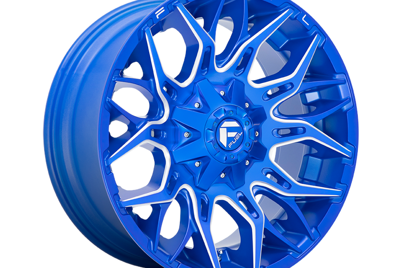 Llanta de aleacin D770 Twitch Anodized Blue Milled Fuel 9.0x20 ET1 106,1 6x135;6x139,7