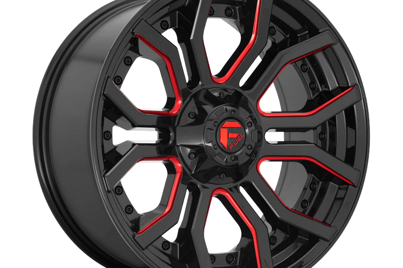 Alloy wheel D712 Rage Gloss Black RED Tinted Clear Fuel 9.0x20 ET1 106,1 6x135;6x139,7