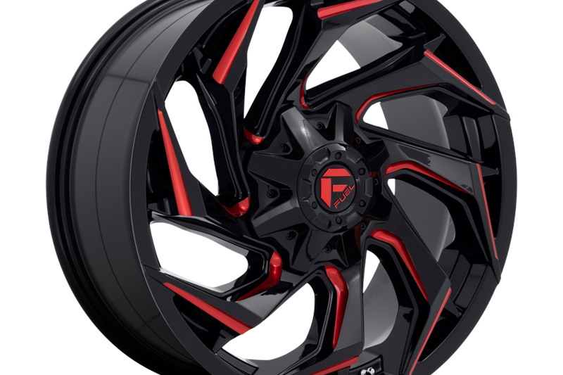 Alloy wheel D755 Reaction Gloss Black Milled W/ RED Tint Fuel 9.0x20 ET1 106,1 6x135;6x139,7