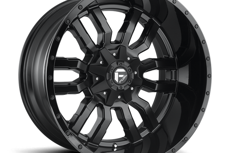 Alloy wheel D596 Sledge Matte Black Gloss Black LIP Fuel 9.0x20 ET20 106,1 6x135;6x139,7