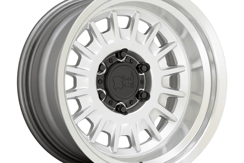 Alloy wheel Gloss Silver W/ Mirror CUT Face & LIP Aliso Black Rhino 8.0x16 ET0 106,1 6x139,7