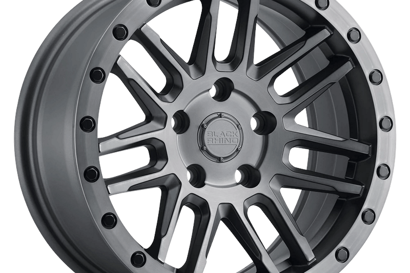 Alloy wheel Matte Brushed Gunmetal W/ Black Bolts Arches Black Rhino 8.0x17 ET30 76,1 5x120