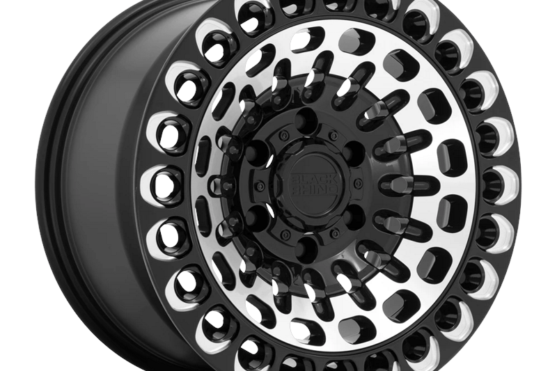 Alloy wheel Gloss Black W/ Machined Face & Milling Labyrinth Black Rhino 9.5x17 ET12 112,1 6x139,7
