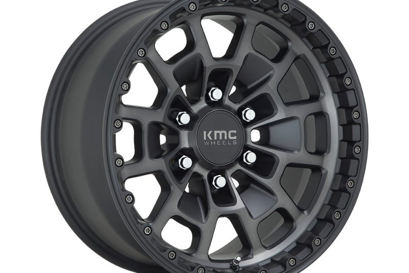 Llanta de aleacin KM718 Summit Satin Black W/ Gray Tint KMC 8.5x17 ET18 106,1 6x139,7