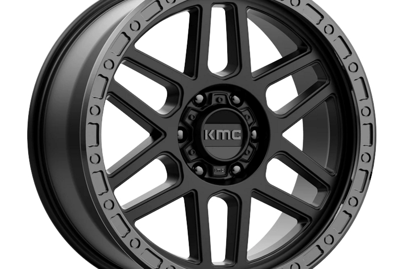 Llanta de aleacin KM544 Mesa Satin Black W/ Gloss Black LIP KMC 9.0x20 ET18 66,06 6x114.3