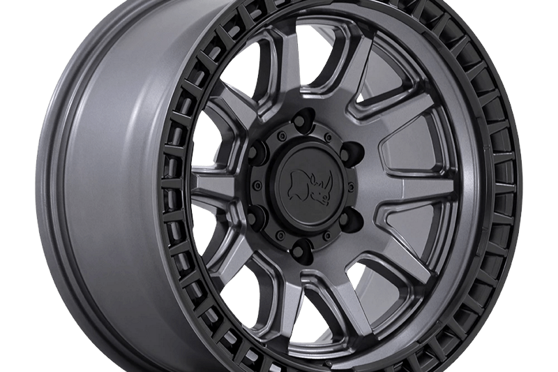 Alloy wheel Matte Gunmetal W/ Matte Black LIP Calico Black Rhino 8.5x17 ET34 74,1 5x120