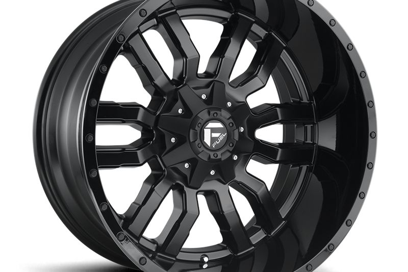 Alloy wheel D596 Sledge Matte Black Gloss Black LIP Fuel 8.0x17 ET35 65,07 5x120
