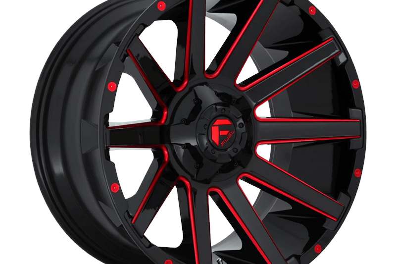Alloy wheel D643 Contra Gloss Black RED Tinted Clear Fuel 9.0x18 ET-12 106,1 6x135;6x139,7