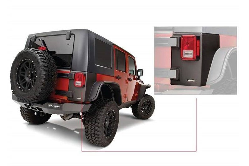 Juego cubreesquinas trasero Bushwacker Wrangler JK 4 puertas 07-18