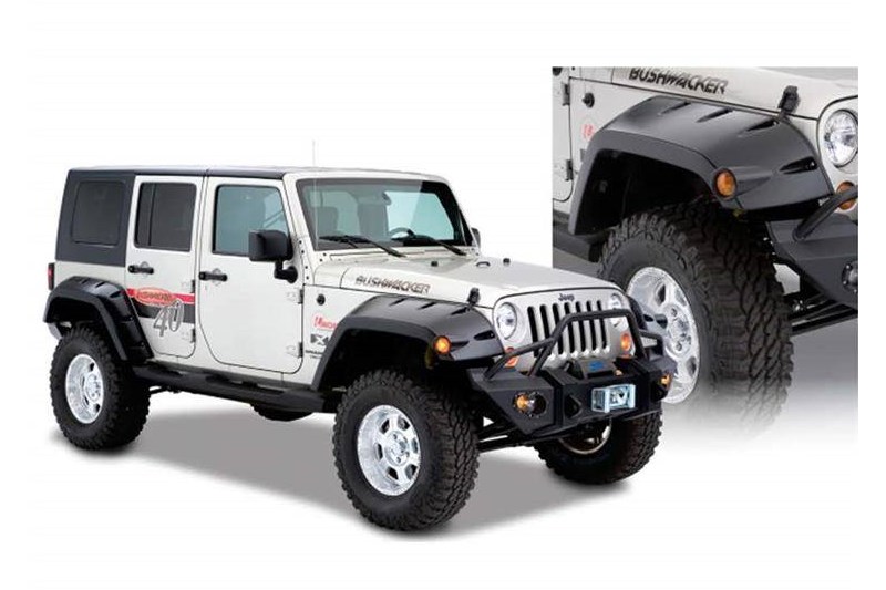 Aletines traseros Bushwacker Pocket Style Wrangler JK 4 puertas 07-18