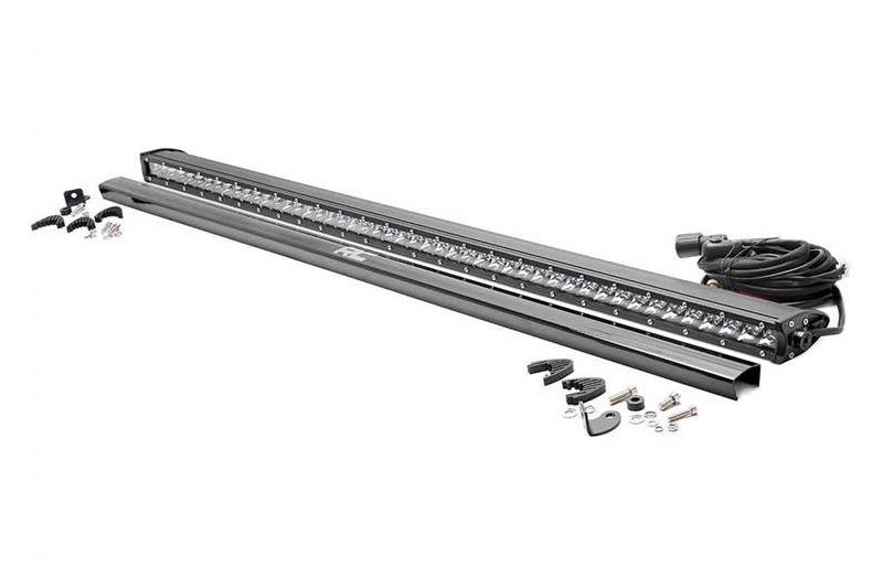 LED light bar single row spot Rough Country Chrome Series