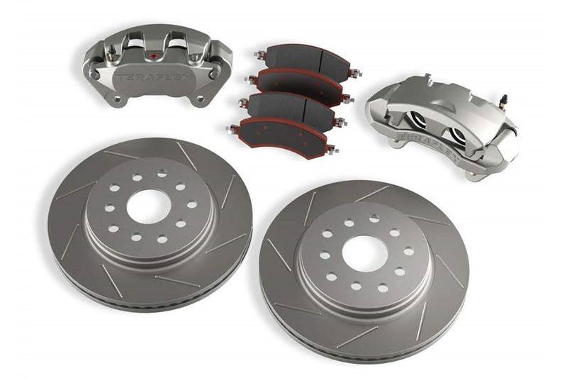 Front big brake kit with slotted rotors TeraFlex Wrangler JK 