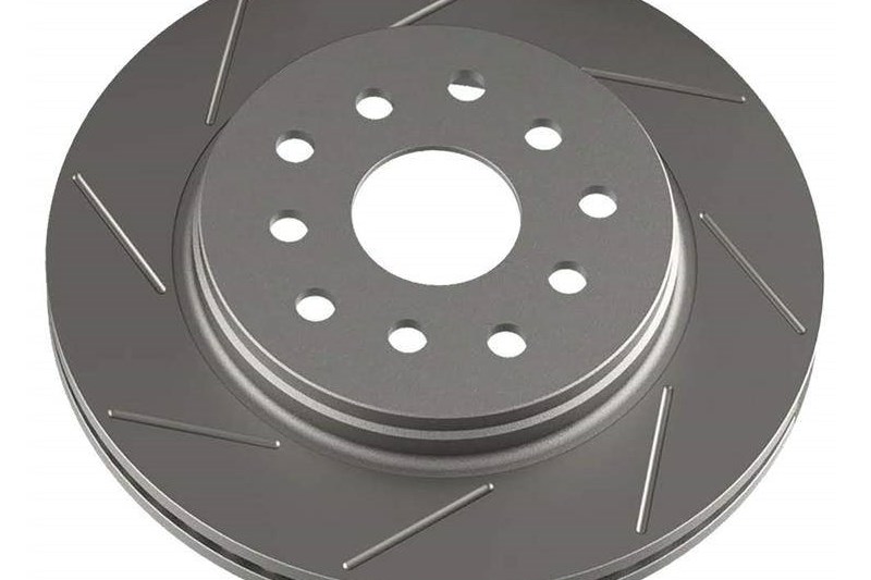 Front slotted brake rotor passenger side TeraFlex Wrangler JK 