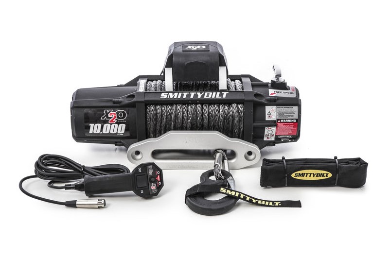 Winch with synthetic rope and wireless remote 10000 lbs Smittybilt X20 GEN2