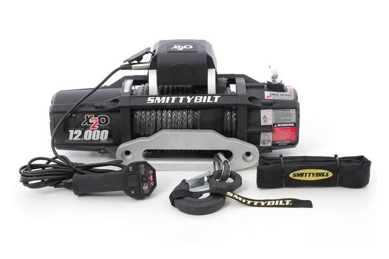 Winch with synthetic rope and wireless remote 12000 lbs Smittybilt X20 GEN2