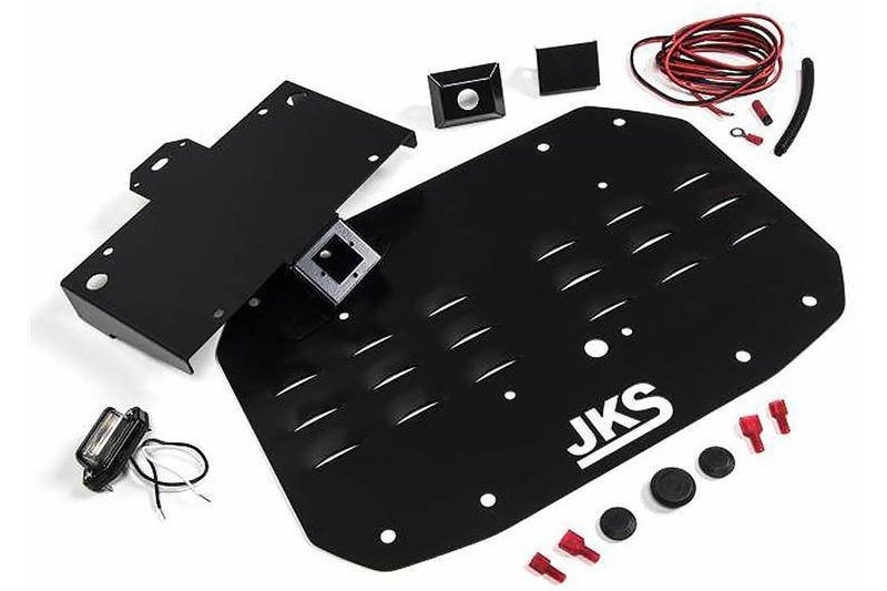 Tailgate vent cover with license plate mount JKS Wrangler JL 