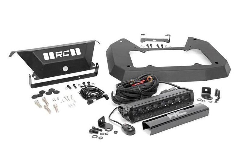 Spare tire delete kit with LED light Black Series Rough Country Wrangler JL