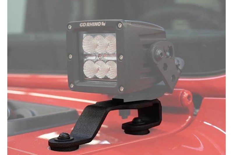 Windshield cowl mounts for a LED 3x3