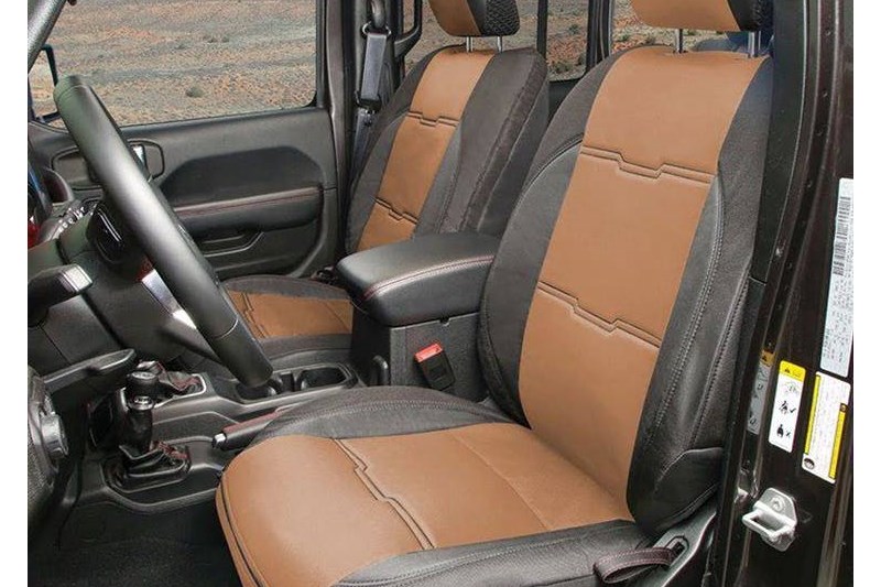 Neoprene seat cover set black/tan Smittybilt GEN2