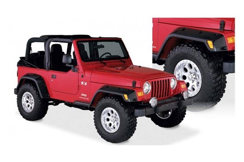 Aletines delanteros y traseros Bushwacker Pocket Style Wrangler TJ 97-06