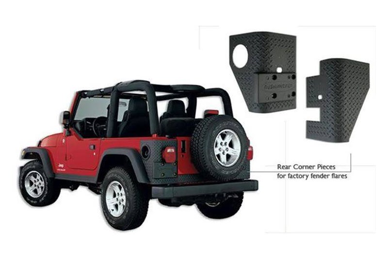 Rear corner covers Bushwacker Wrangler TJ 97-06