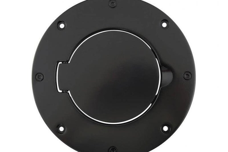 Gas cover aluminium black Smittybilt