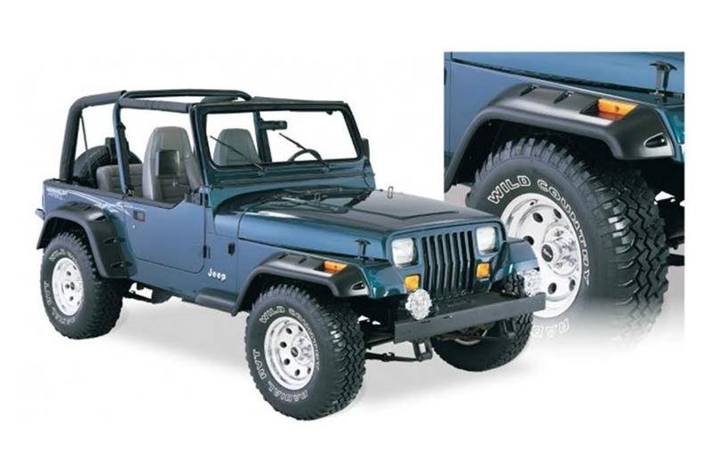 Aletines delanteros y traseros Bushwacker Cut-Out Style Wrangler YJ 87-96