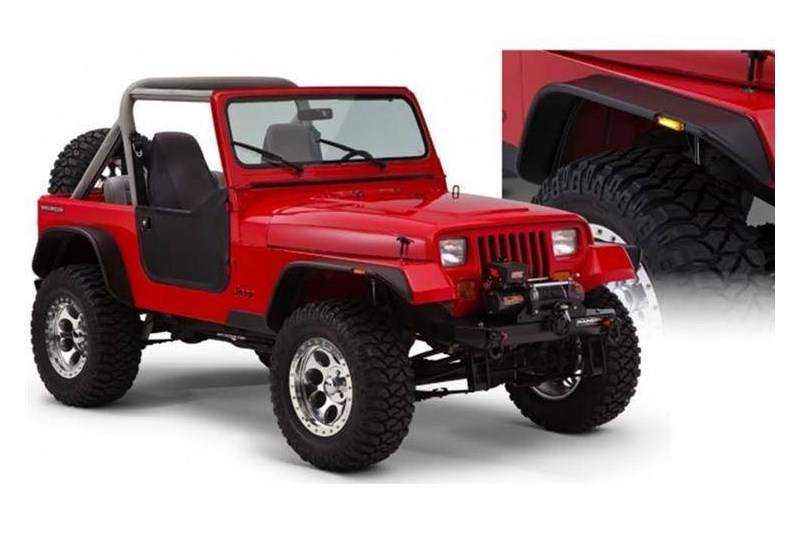 Aletines delanteros y traseros Bushwacker Flat Style Wrangler YJ 87-96