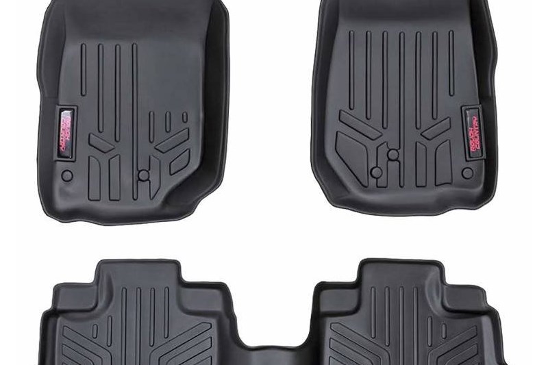 Front and rear floor mats Rough Country Wrangler JK 4 Door 14-18 