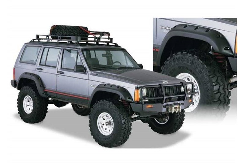 Front and rear fender flares Bushwacker 4 door Cut-Out Style Cherokee XJ 84-01