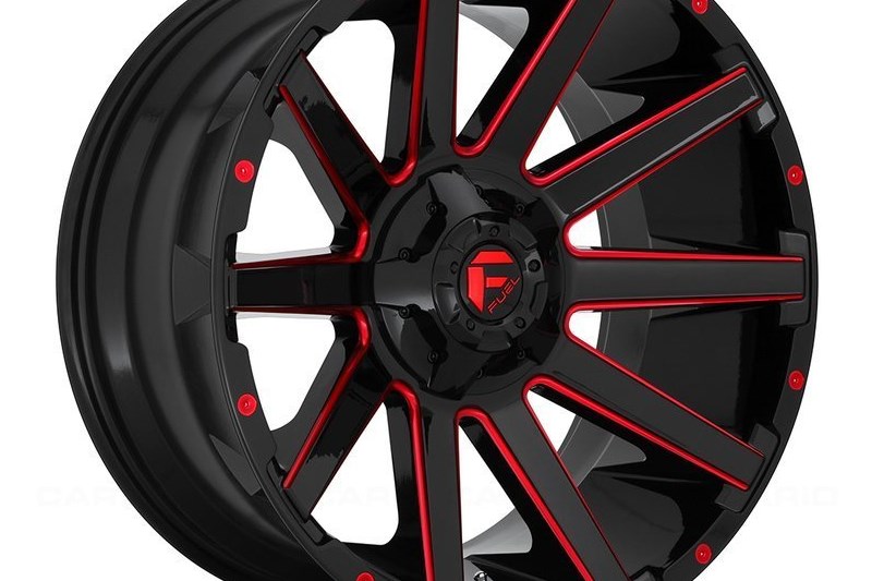 Alloy wheel D643 Contra Gloss Black/Red Tinted Clear Accents Fuel 9.0x20 ET1 78,1 5x127;5x114.3