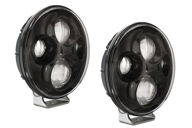 Luces LED redondas negras 7