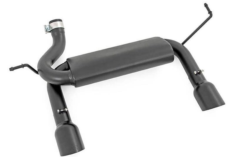 Dual outlet performance exhaust black Rough Country Wrangler JK