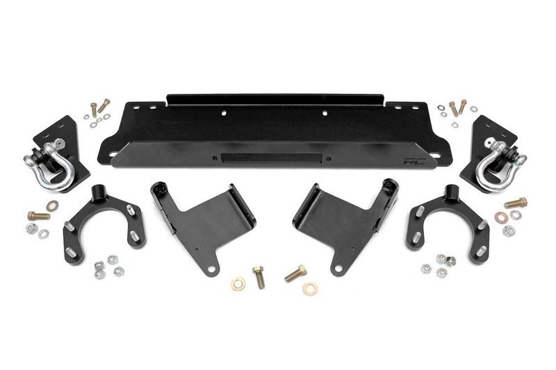 Winch plate with d-ring mounts Rough Country Wrangler JK
