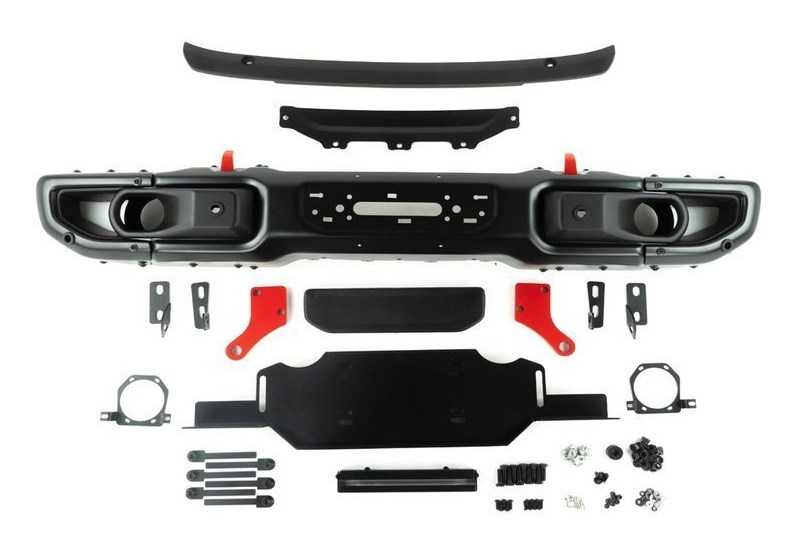 Front aluminium bumper with winch plate OFD Wrangler JL