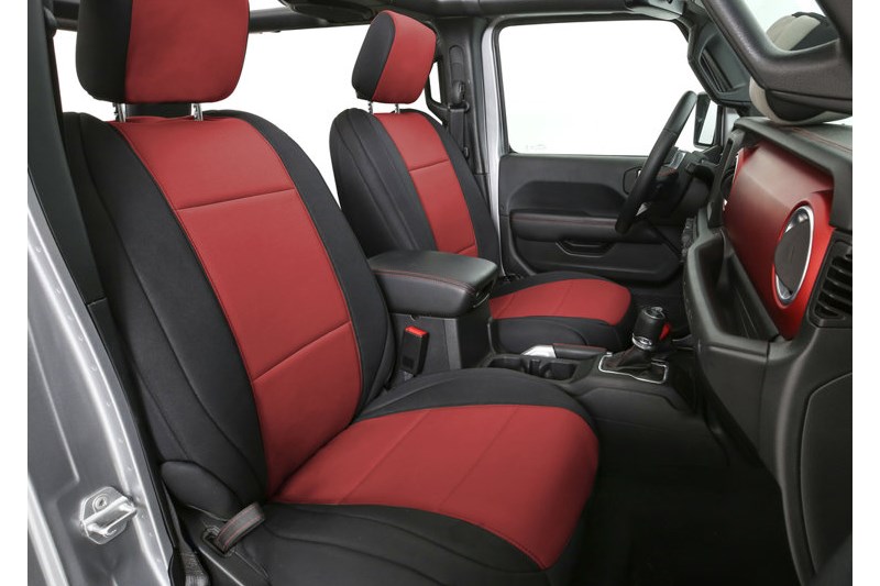 Neoprene seat covers set red Smittybilt