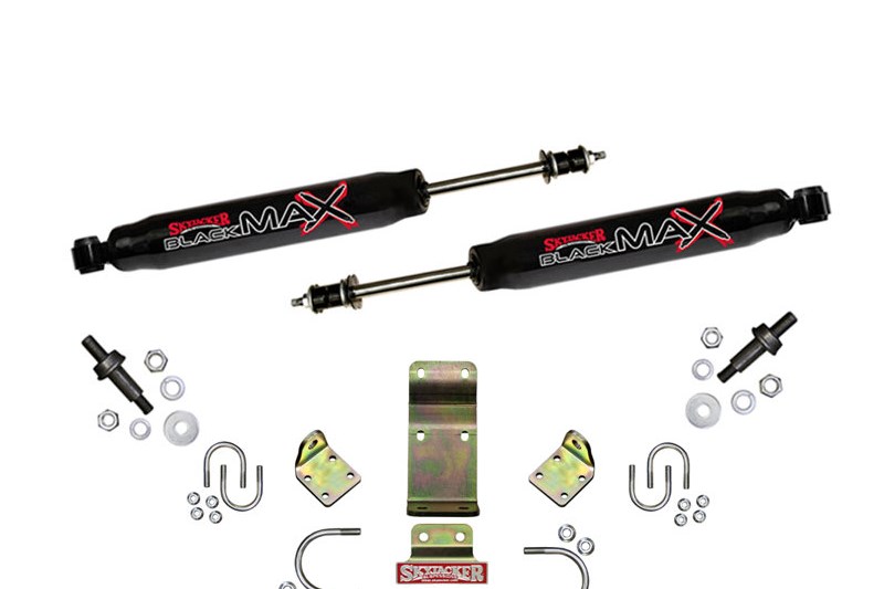 Dual steering stabilizer black Skyjacker Wrangler JK 