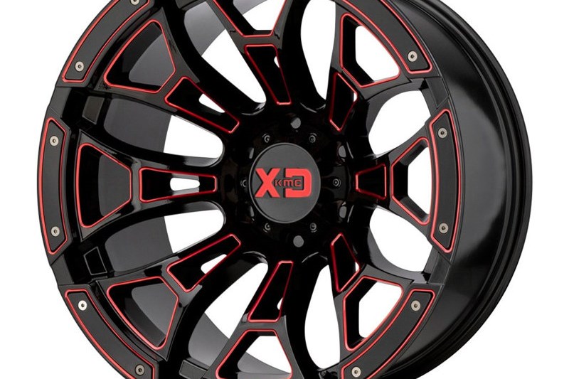 Alloy wheel XD841 Boneyard Gloss Black Milled With Red Tint XD Series 10.0x20 ET-18 106,25 6x139,7