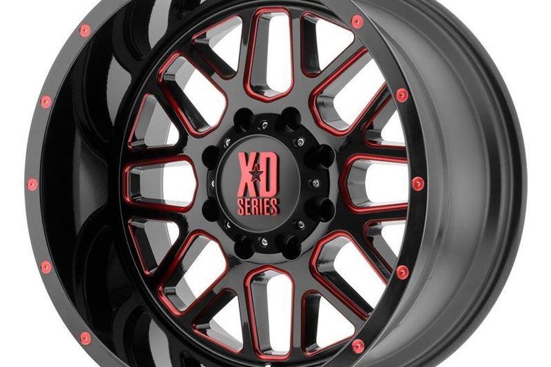 Alloy wheel XD820 Grenade Satin Black Milled/Red Clear Coat XD Series 10.0x20 ET-24 78,3 5x127