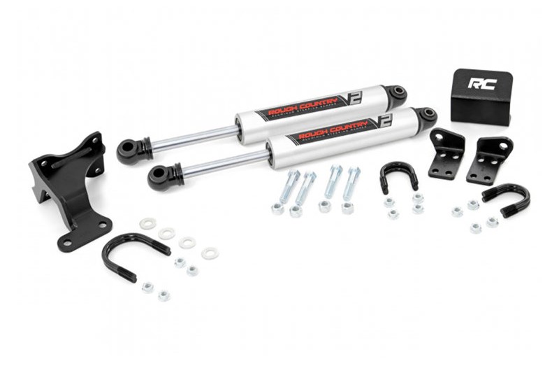 Dual steering stabilizer Rough Country V2 Lift 2-8