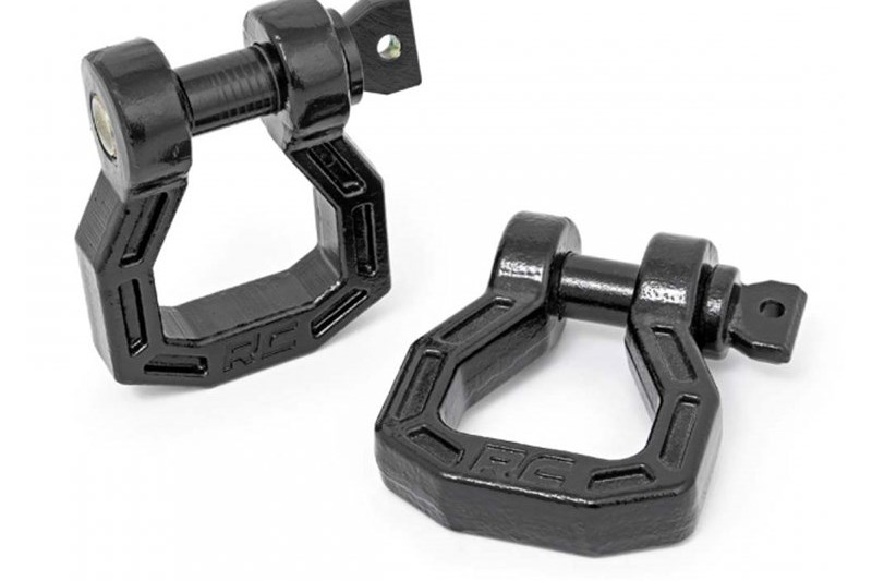D-ring shackle kit black Rough Country 3/4