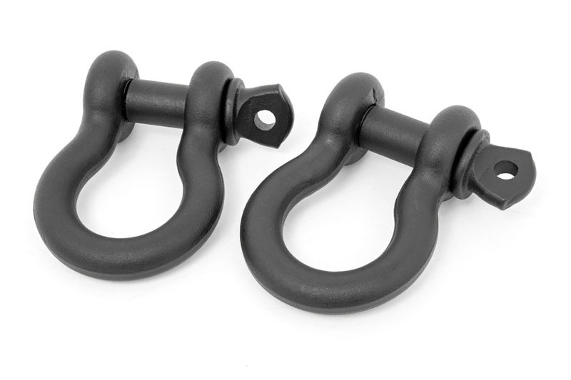 D-ring shackles black Rough Country 3/4