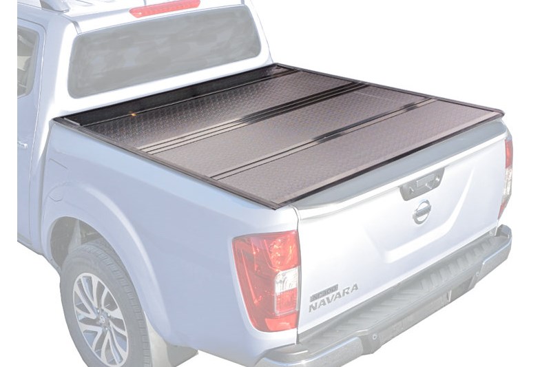 Hard tri-fold bed cover low profile OFD Double Cab Navara 15-22