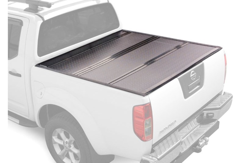 Hard tri-fold bed cover low profile OFD Double Cab Navara 05-15