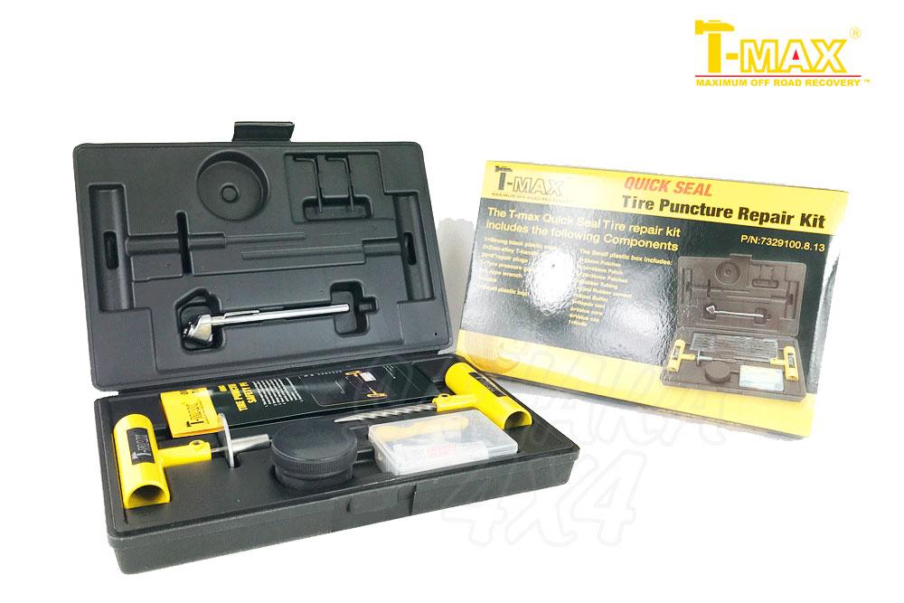 Kit repara-pinchazos coche completo: con compresor, herramientas y parches.