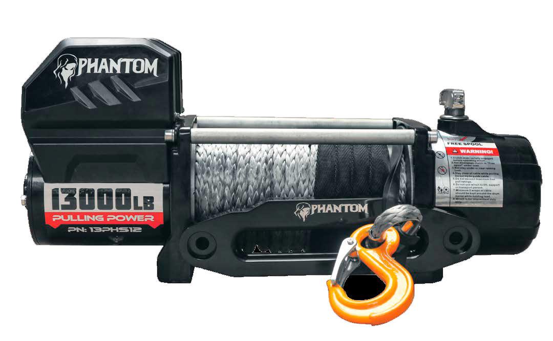 Cabrestante PHANTOM 13000Lbs 5897Kg 12v (cable sintético)