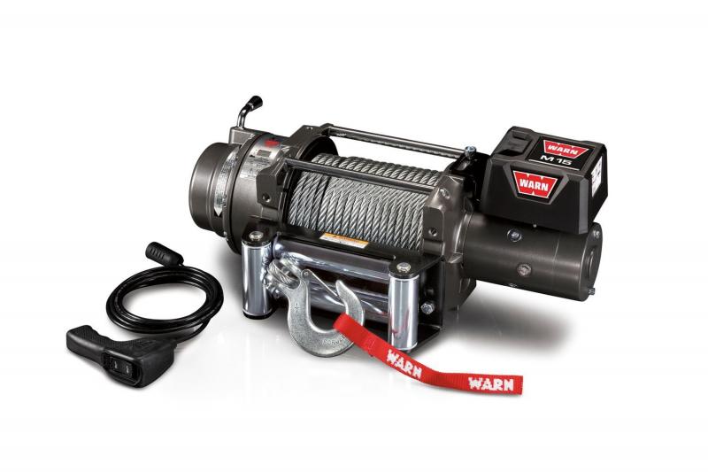 Warn winch M15000 - 6.804Kg. 15.000Lbs. Steel Line Material. 12/24v