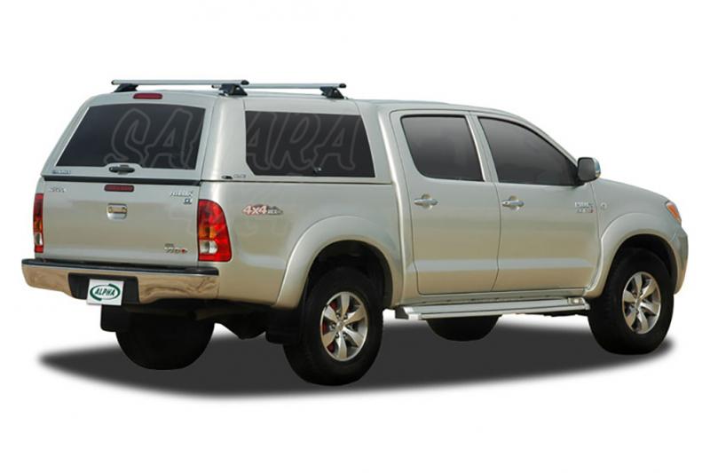 Fiberglass ALPHA CME canopy. Side lift-up glass doors para Toyota Hilux Vigo 05-16 - For Double cab